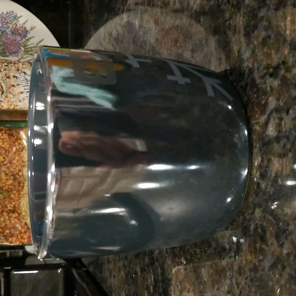 Dunkin' Donuts Coffee Tea Mug Graphite Grey Stylized Snowflake Motif 2014 - Picture 2 of 7